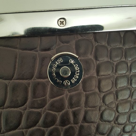 MICHAEL KORS JET SET CHARM LARGE WALLET ON A CHAIN BROWN  Leather Crocodile - Picture 11 of 16